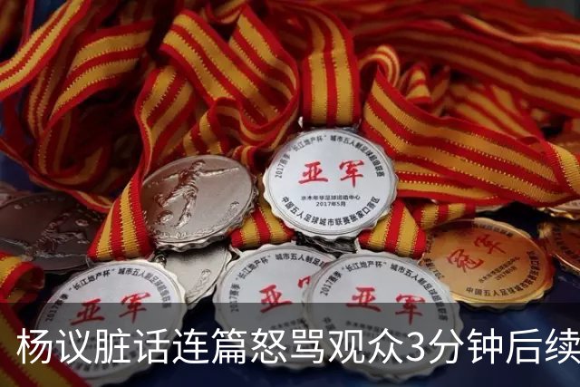 杨议脏话连篇怒骂观众3分钟后续：是误会，官方介入，两边2个说法